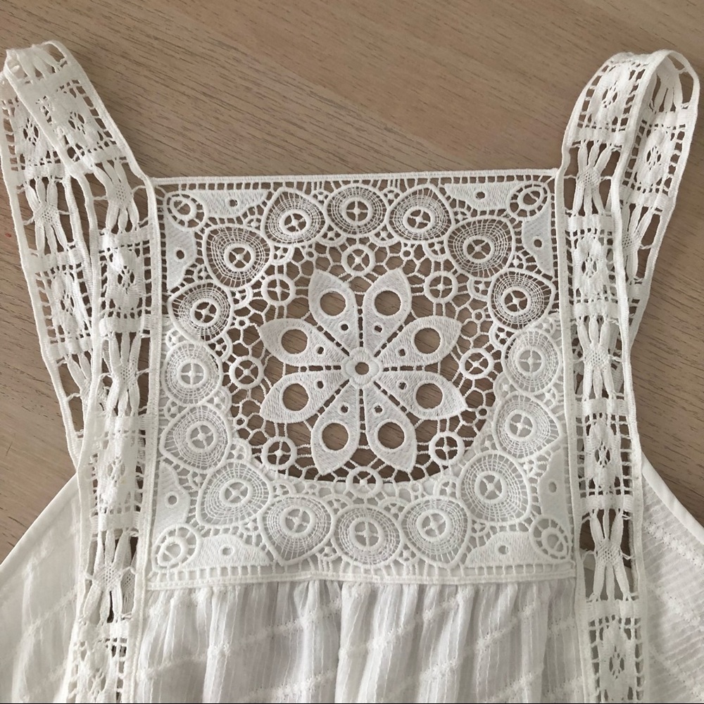 NWOT Revolve Saylor Talya White Cotton Romper - Picture 4 of 8